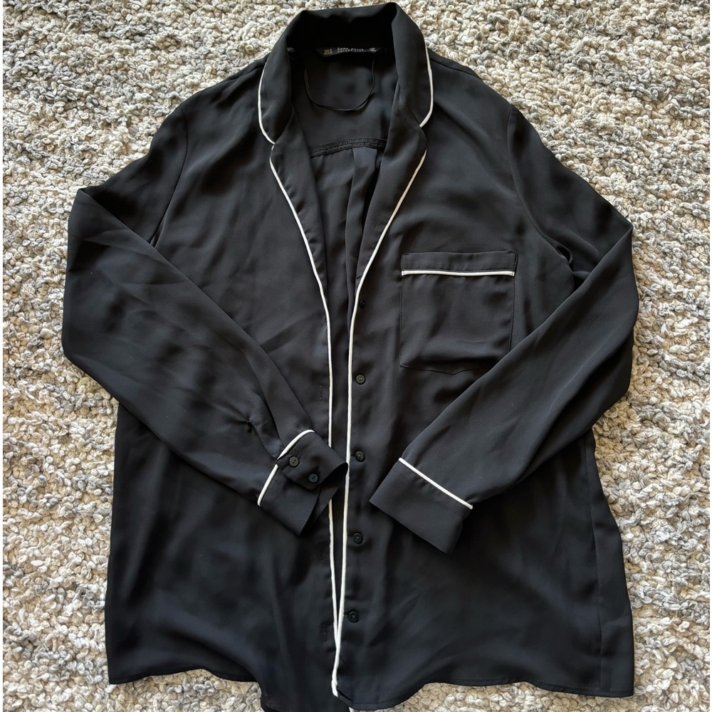 Zara Black Blouse— Pajama style